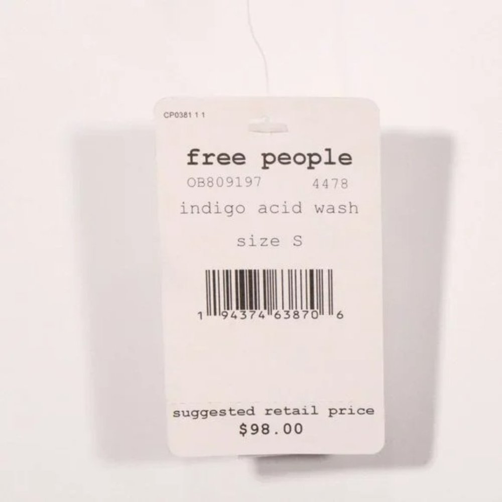 Free People Light Wash Denim Jean Jacket - Pale Blue - Picture 7 of 14